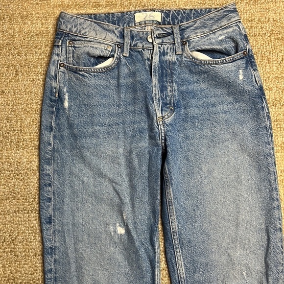 We The Free People Fast Times High Rise Distressed Button Fly Mom Jean - Picture 4 of 9